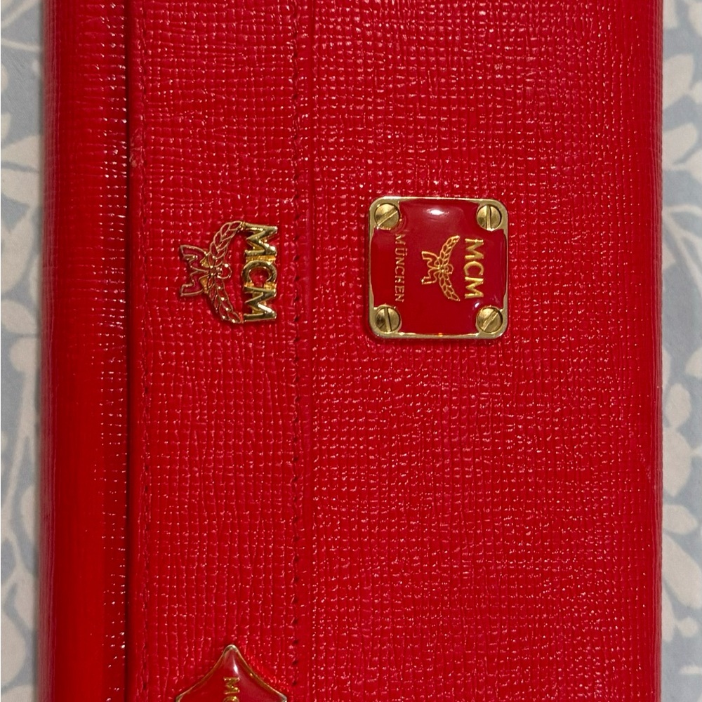 EUC MCM Leather Long Wallet with Charms, MCM Box Included - Picture 4 of 9